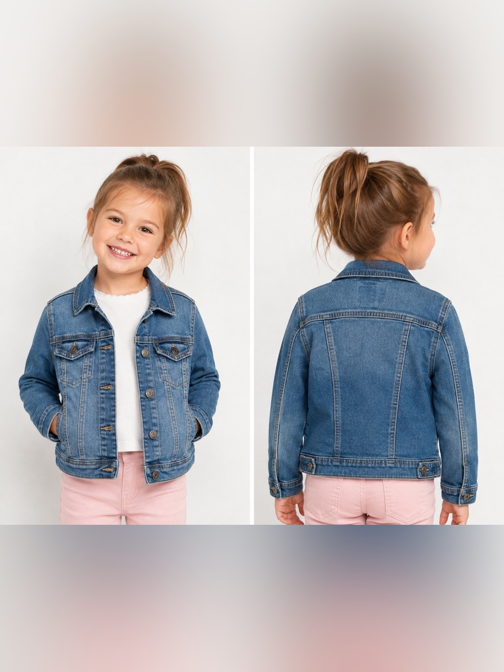 Cat & Jack Girls Denim Jean Jacket Size 4T